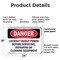 Signmission Lockout Tagout Power Servicing Repairing Danger Sign, Plastic, 24in W x 18in L, 2PK OS-2PACK-DS-P-1824-L-1845 - alternate 4